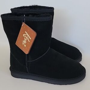 Kemi Bella Classic Short Winter Little Girls Boots Suede Color Black